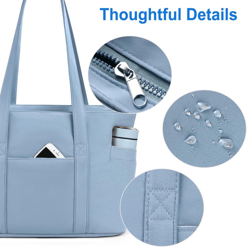 CTWWFS Tote Bag for Women, Travel Essentials Large Tote Bag with Zipper, Top Handle Handbag for Travel, Work - Image 3